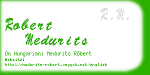 robert medurits business card